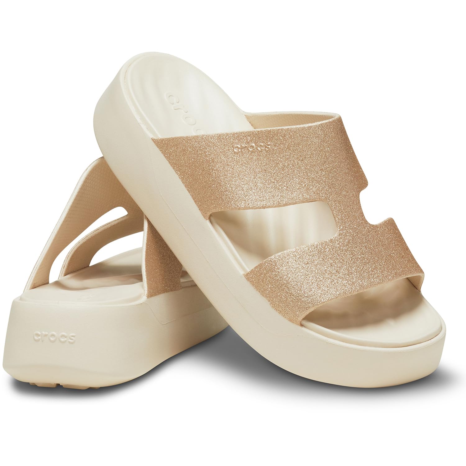 Crocs Getaway Platform H-Strap Wedge Sandals for Women - Comfortable Summer Beach Shoes for Walking, Travel & Casual Outfits