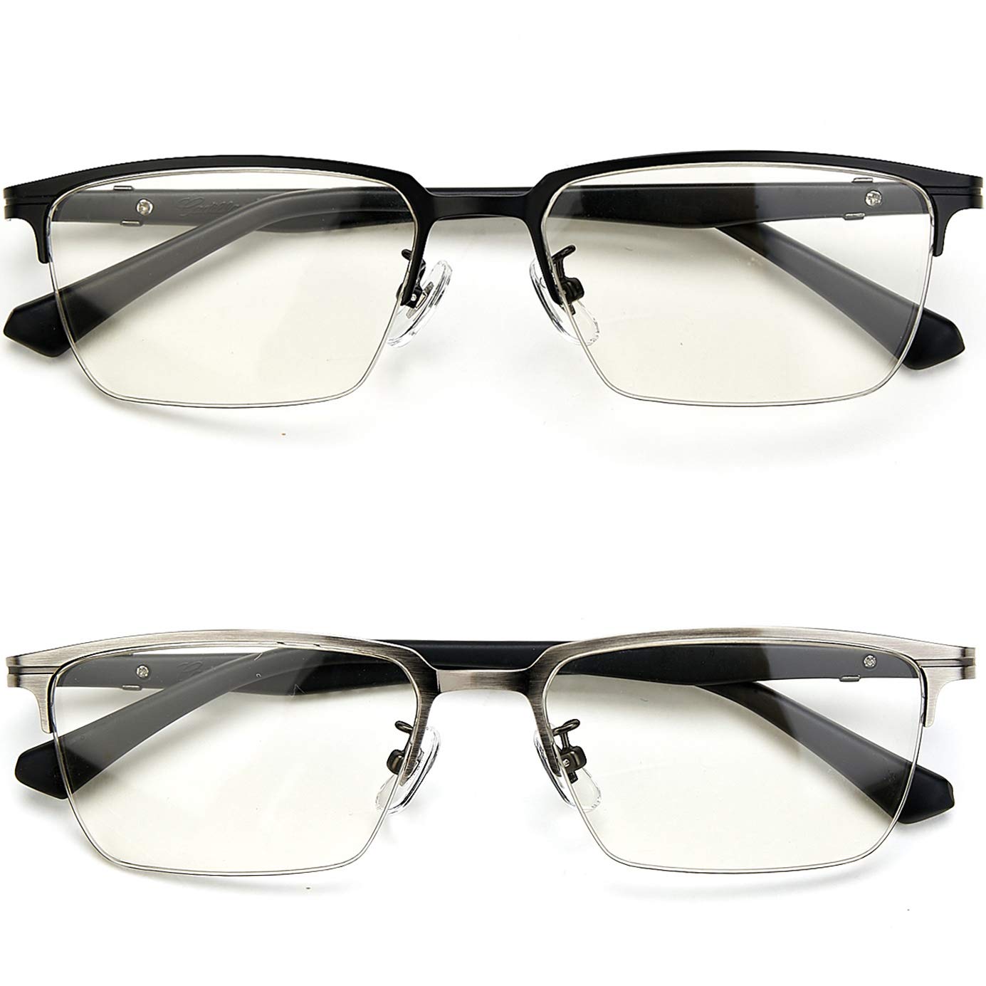 Blue Light Blocking Computer Reading Glasses for Men - Progressive Multifocal Lens for Screen Use, Office Work & Gaming - Reduce Eye Strain & Fatigue