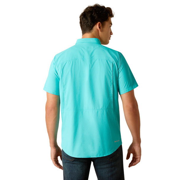 Ariat Venttek Outbound Shirt for Men - Breathable Performance Shirt in Drift Turquoise - Ideal for Hiking, Camping & Outdoor Adventures