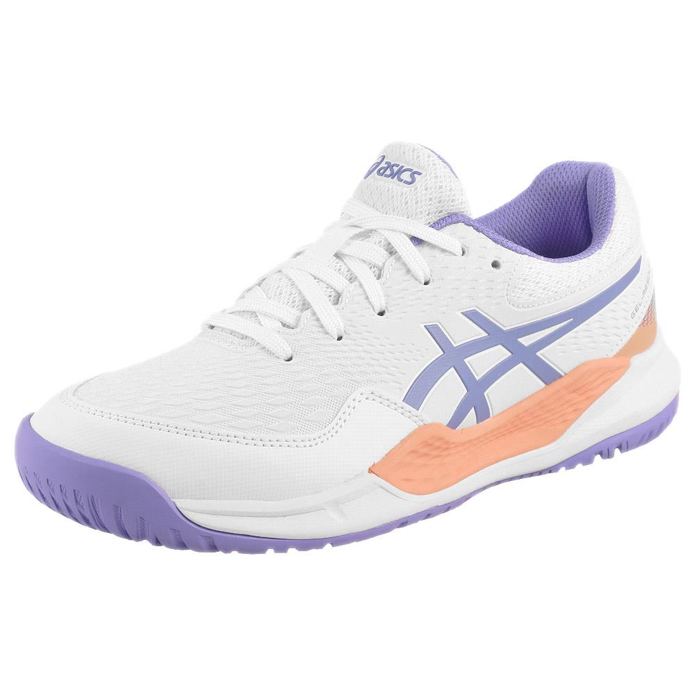 ASICS Junior Gel Resolution 9 GS Tennis Shoes for Kids - White/Amethyst - Lightweight & Durable Court Sneakers for Junior Players - Perfect for Tennis Training & Matches