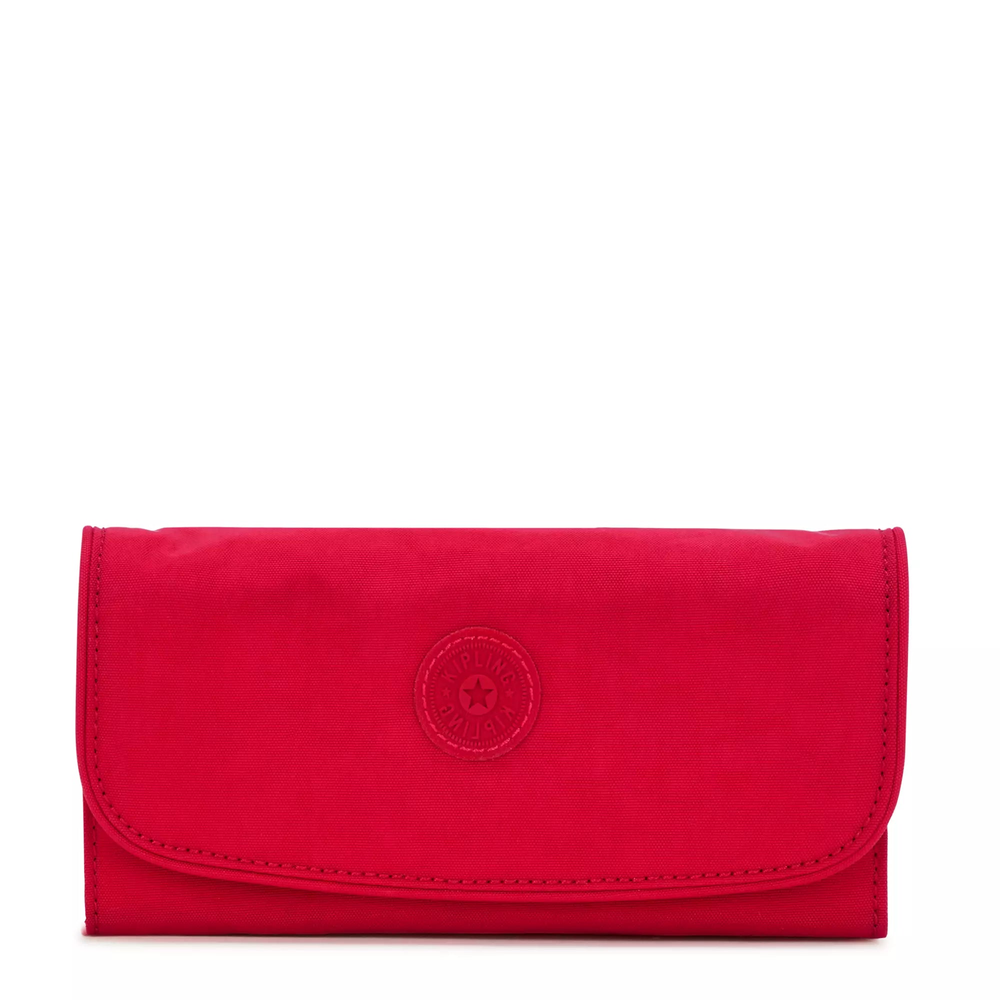 Kipling Money Land Snap Wallet - RFID Blocking Slim Wallet for Women - Red Rouge - Perfect for Travel, Shopping & Everyday Use