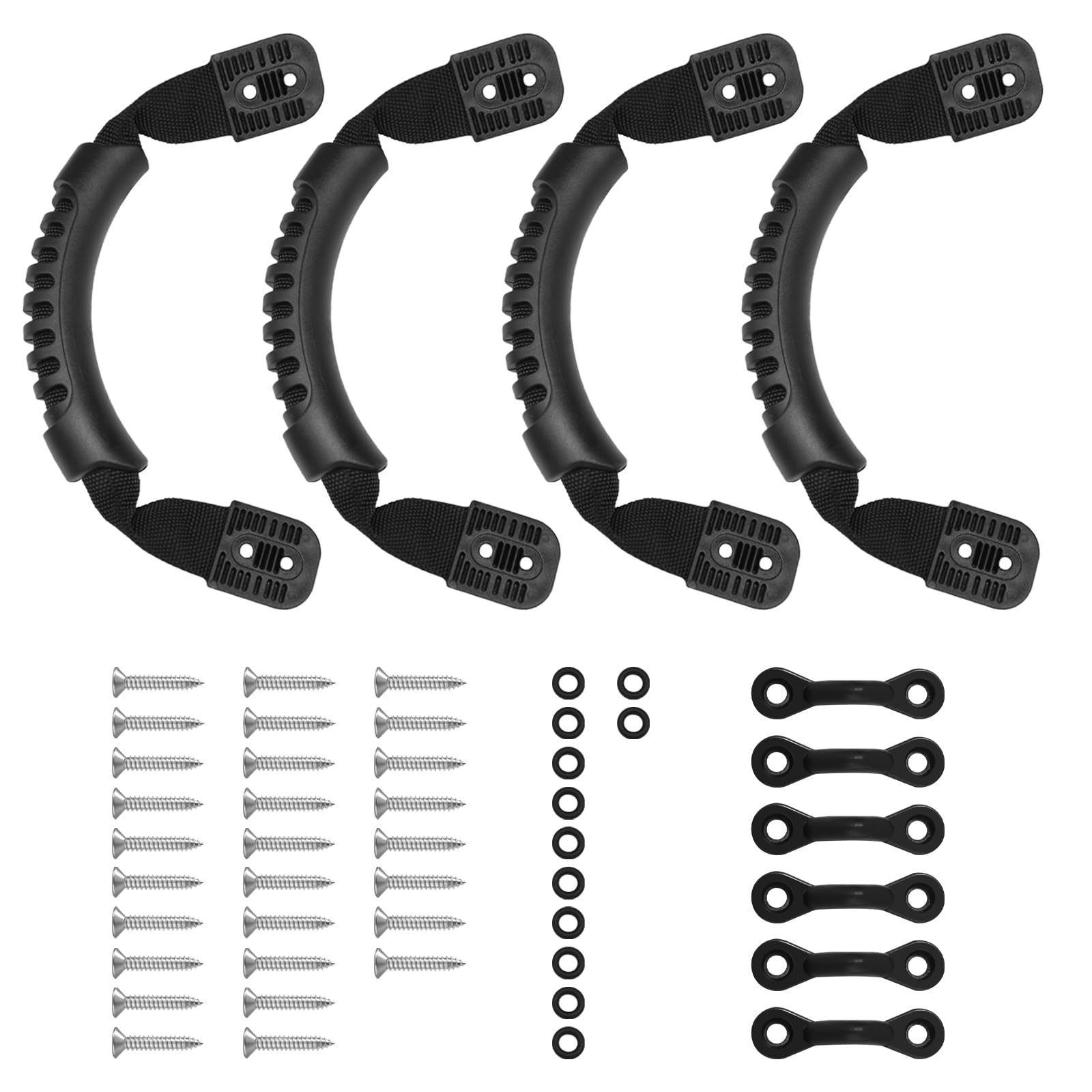 4PCS Kayak Carry Handles with 6 C-Shaped Buckles - Durable Kayak Replacement Handles for Easy Transport - Lifetime Kayak Accessories - Perfect for Kayaking, Fishing & Water Sports Adventures