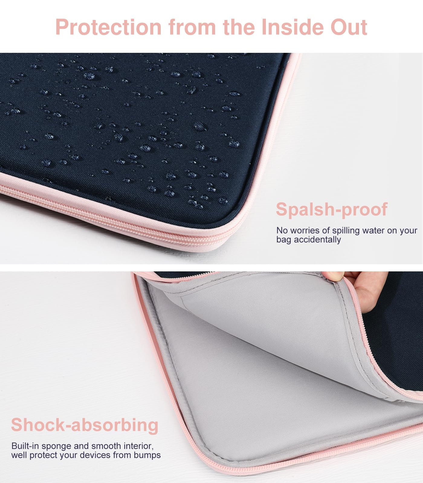 Premium 9-11 Inch Tablet Sleeve Organizer with Handle - Compatible with iPad 9/8/7th 10.2