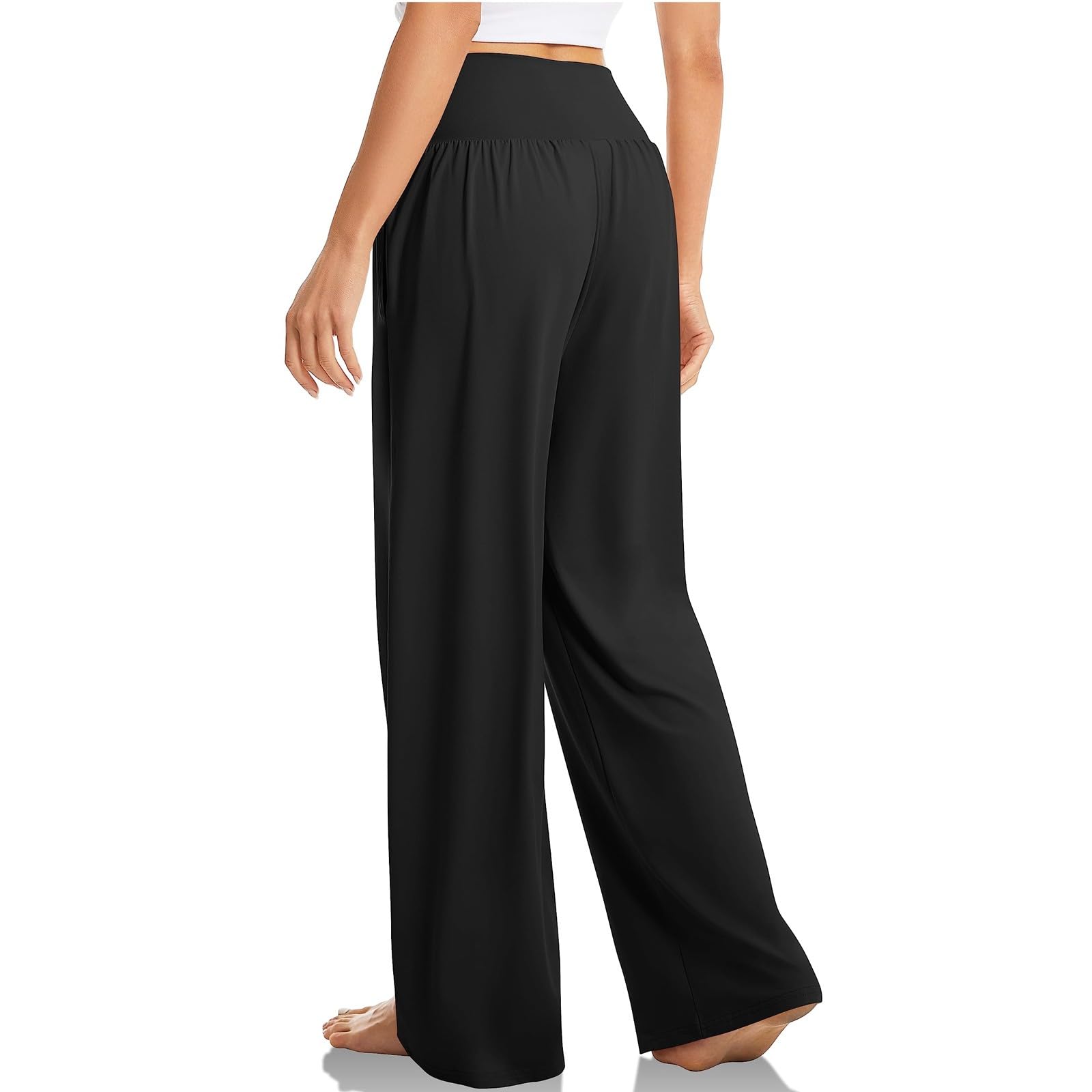 **YUTANRAL Women's High Waisted Wide Leg Pants – Business Casual Work Trousers with Pockets – Flowy Dress Pants for Office & Travel**