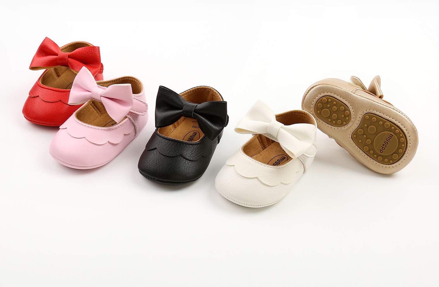 Baby Girl Shoes Soft Sole Mary Jane Flat Shoes for Infant Toddler - Prewalkers First Walking Shoes for Wedding Dress & Crib - Perfect for Special Occasions, Photo Shoots & Everyday Wear