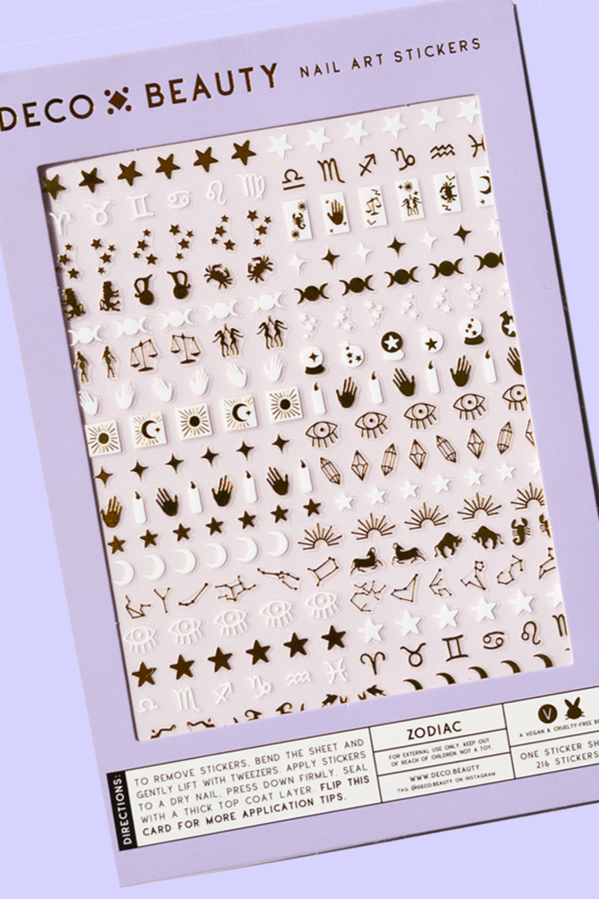 12PCS Zodiac Nail Art Stickers - Self-Adhesive Nail Decals for Manicure & Pedicure - Perfect for DIY Nail Design, Parties, Gifts & Daily Fashion Accessories