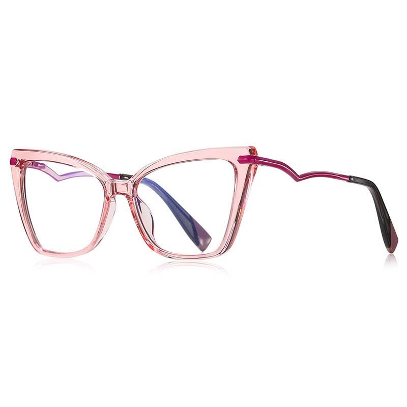 CCspace Women's Full Rim Square Cat Eye Titanium Eyeglasses Frame - Lightweight & Durable TR90 Material - Perfect for Work, Reading & Fashion Accessories