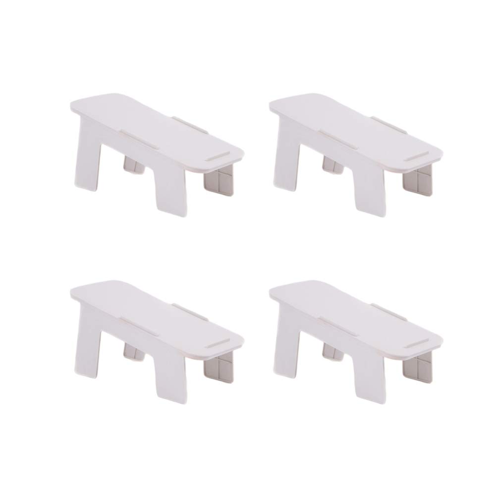 Milisten 4-Pack Shoe Stacker Organizer - Space Saving Double Deck Shoe Rack for Closet & Home Storage - Durable White Shoe Holder for Sneakers, Boots & Heels - Perfect for Small Spaces & Apartment Organization