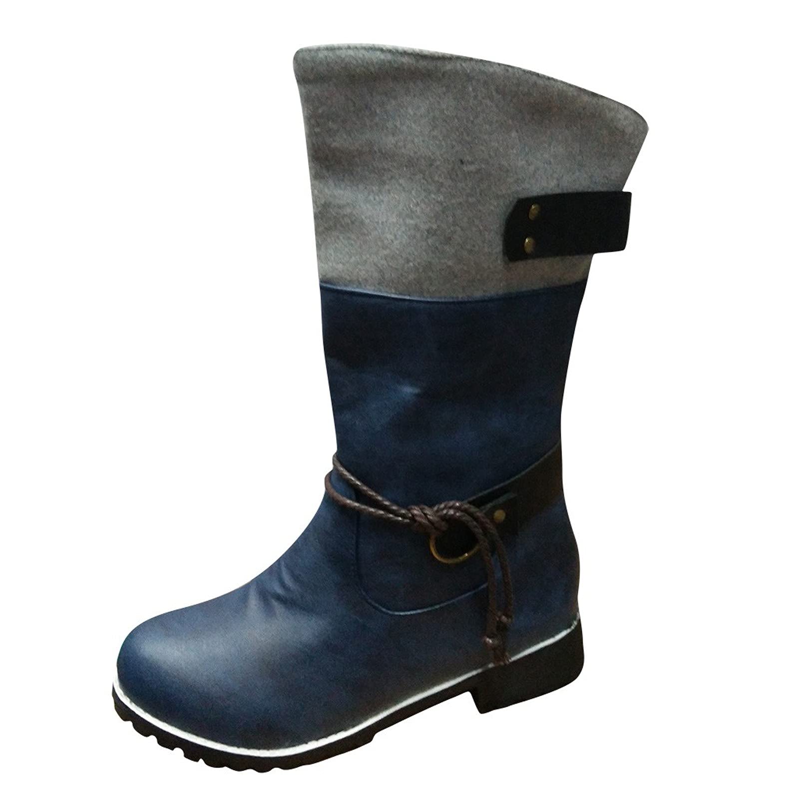 Women's Knee High Gothic Fashion Boots - Black Buckle Heel Boots for Winter & Snow | Warm, Sexy Long Boots for Women | Perfect for Gothic Outfits, Night Out & Cold Weather