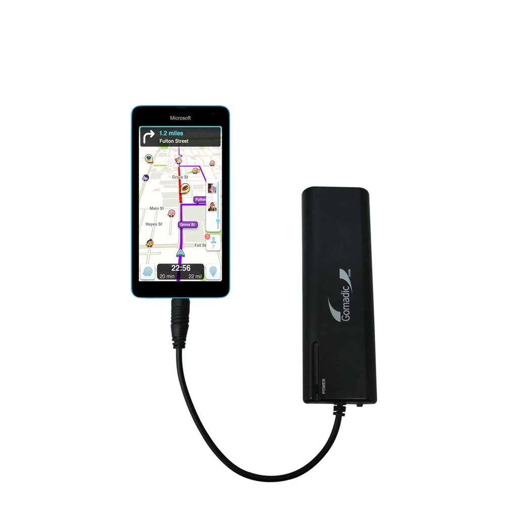 Portable AA Battery Charger for Microsoft Lumia 535 - Gomadic TipExchange Tech | Emergency Phone Charger for Travel, Camping & Power Outages