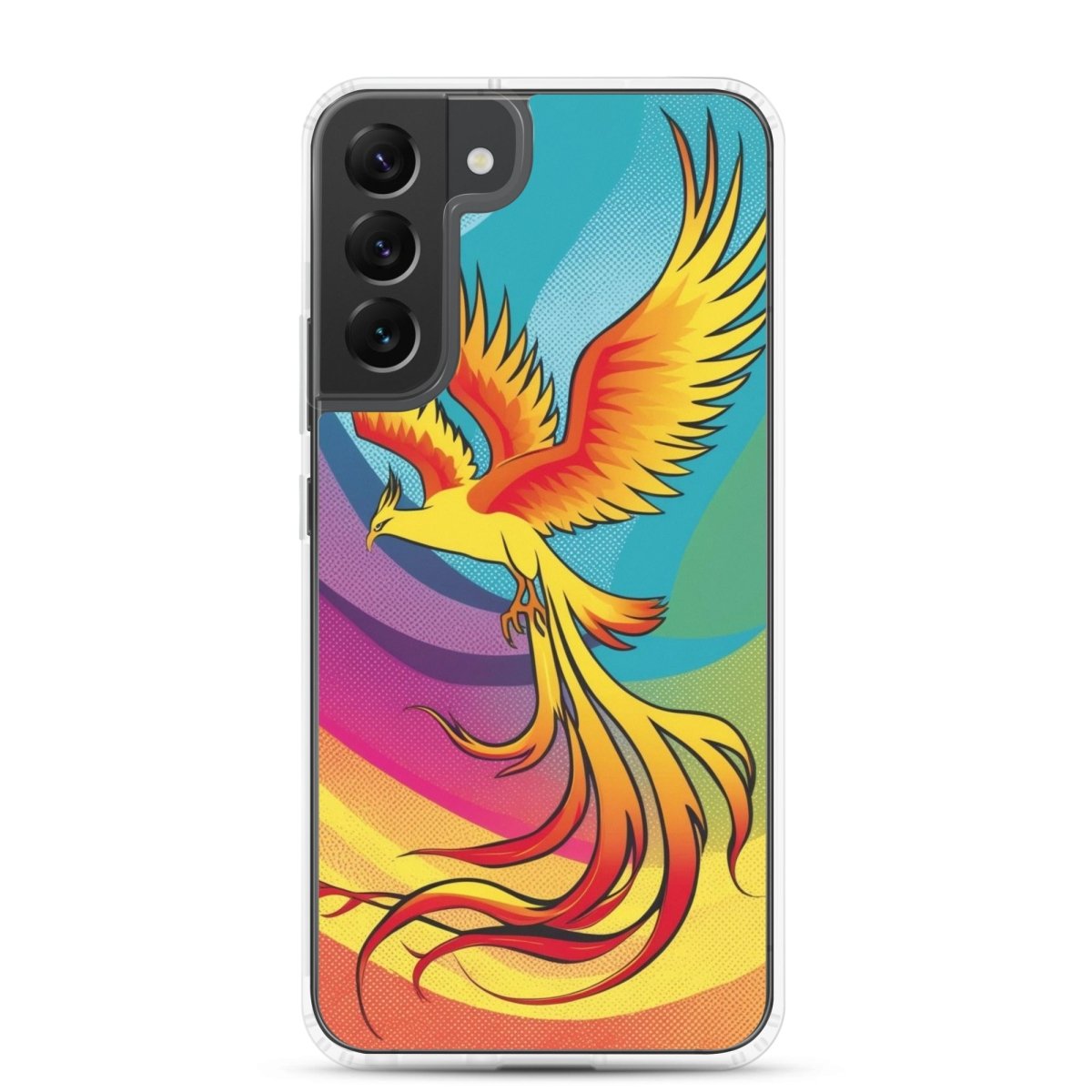Premium Clear Phone Case for Samsung Galaxy Series - Slim Protective Cover with Rising Phoenix Design - Perfect for Everyday Use, Travel & Work