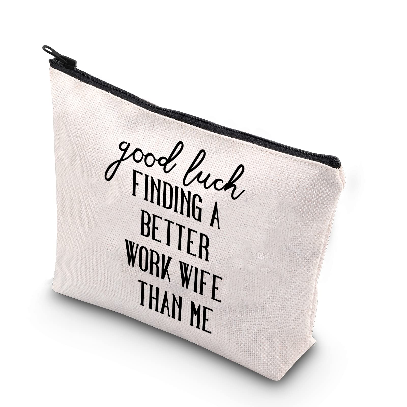 TSOTMO Work Wife Appreciation Gift - Elegant Marble Cosmetic Bag for Makeup, Toiletry & Travel | Perfect Gift for Women, Coworkers & Friends | Office, Bridal Shower & Birthday Present