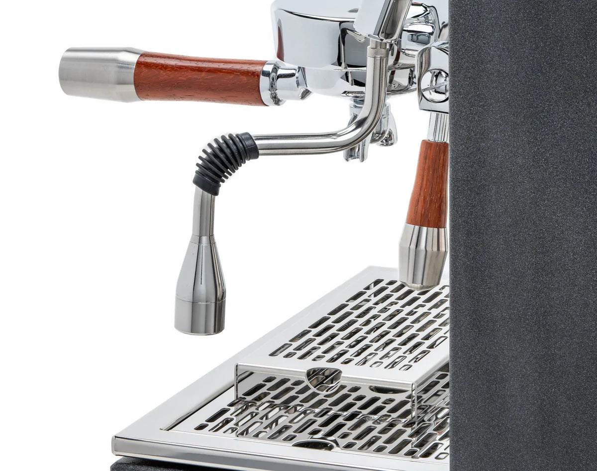 ECM Synchronika Espresso Machine with Paduak Wood & Anthracite Finish - Professional Barista-Grade Coffee Maker for Home & Cafe Use