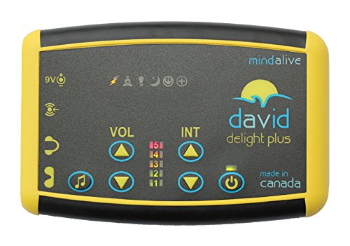 Mind Alive David Delight Plus Light and Sound Therapy Machine with 25 Relaxation Sessions - Yellow | Stress Relief, Meditation & Sleep Aid for Home & Office Use