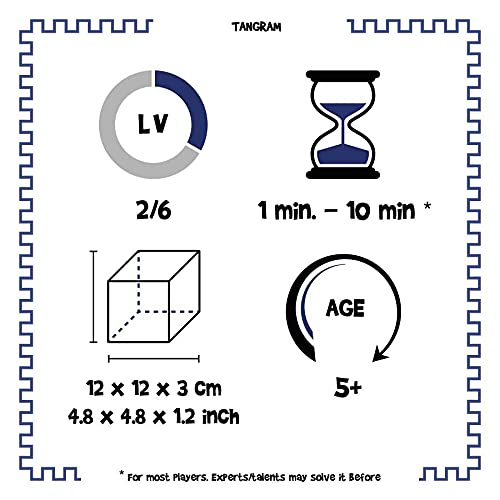 Logic Games Tangram Puzzle - 100 Shapes in 1 - Educational Brain Teaser - Geometry Learning Toy - Euclid Collection | Perfect for Classroom Activities, STEM Learning & Family Game Night