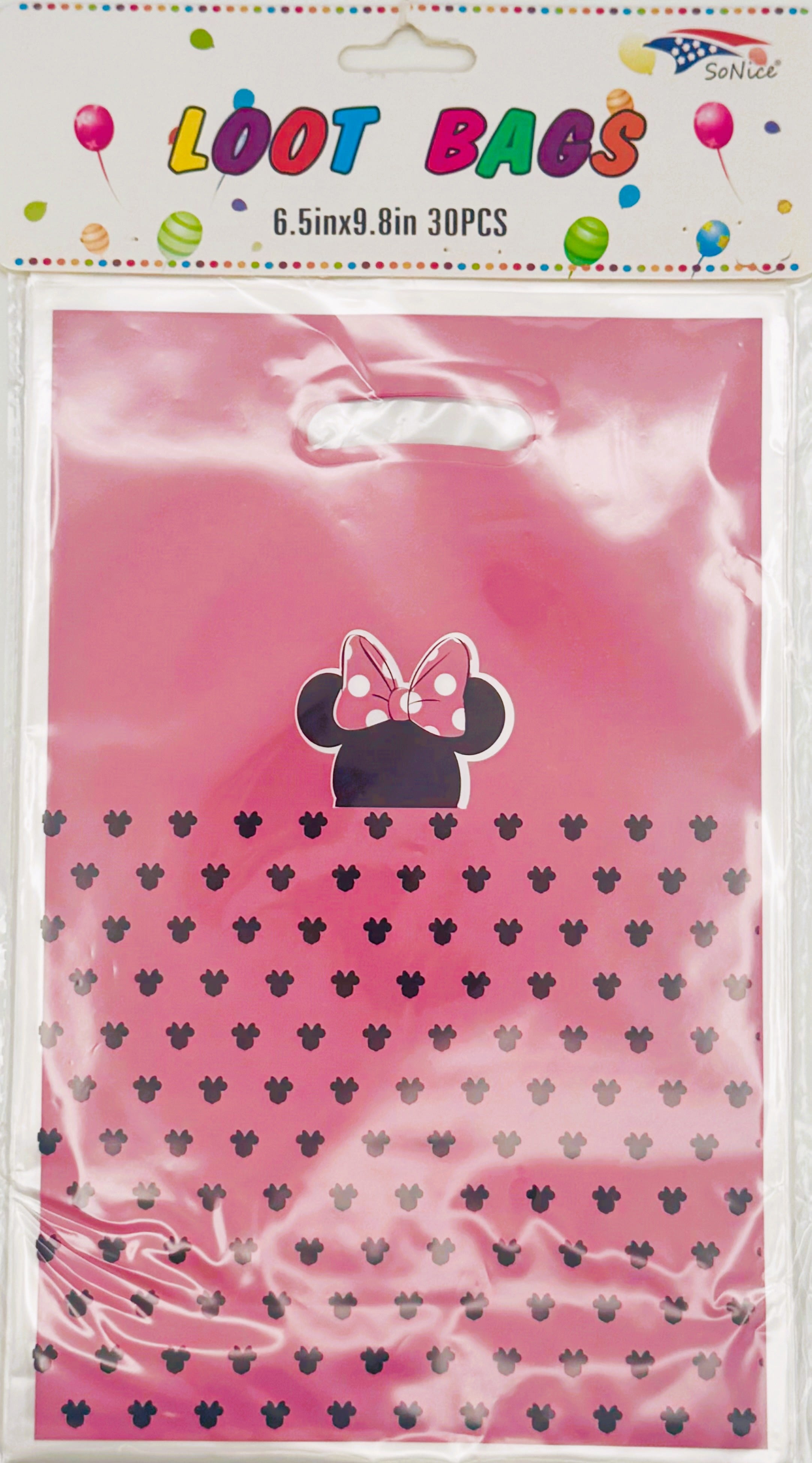 Minnie Mouse Large Cellophane Gift Bags 30-Pack - Perfect for Party Favors, Birthday Gifts & Holiday Treats