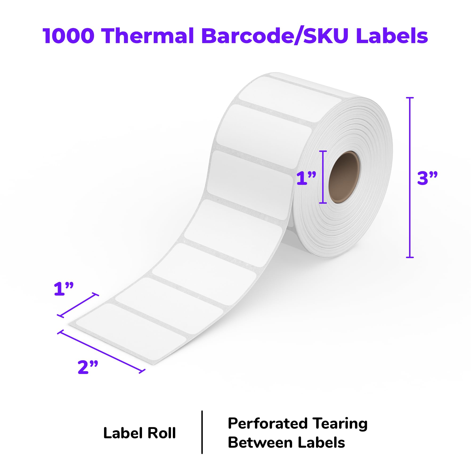 Rollo USB Thermal Shipping Label Printer with 1000 2x1 Thermal Labels - High Speed Direct Thermal Barcode Printer for Shipping Packages | Perfect for Ecommerce, Small Business & Home Shipping Needs