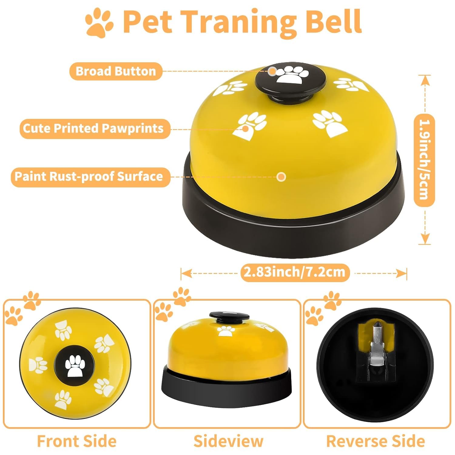 PSK PET MART Dog Training Bell - Communication Buttons for Dogs, Pet Doorbell with Talking Buttons (1-Piece Set) - Perfect for Teaching Pets to Signal Needs & Improve Communication at Home