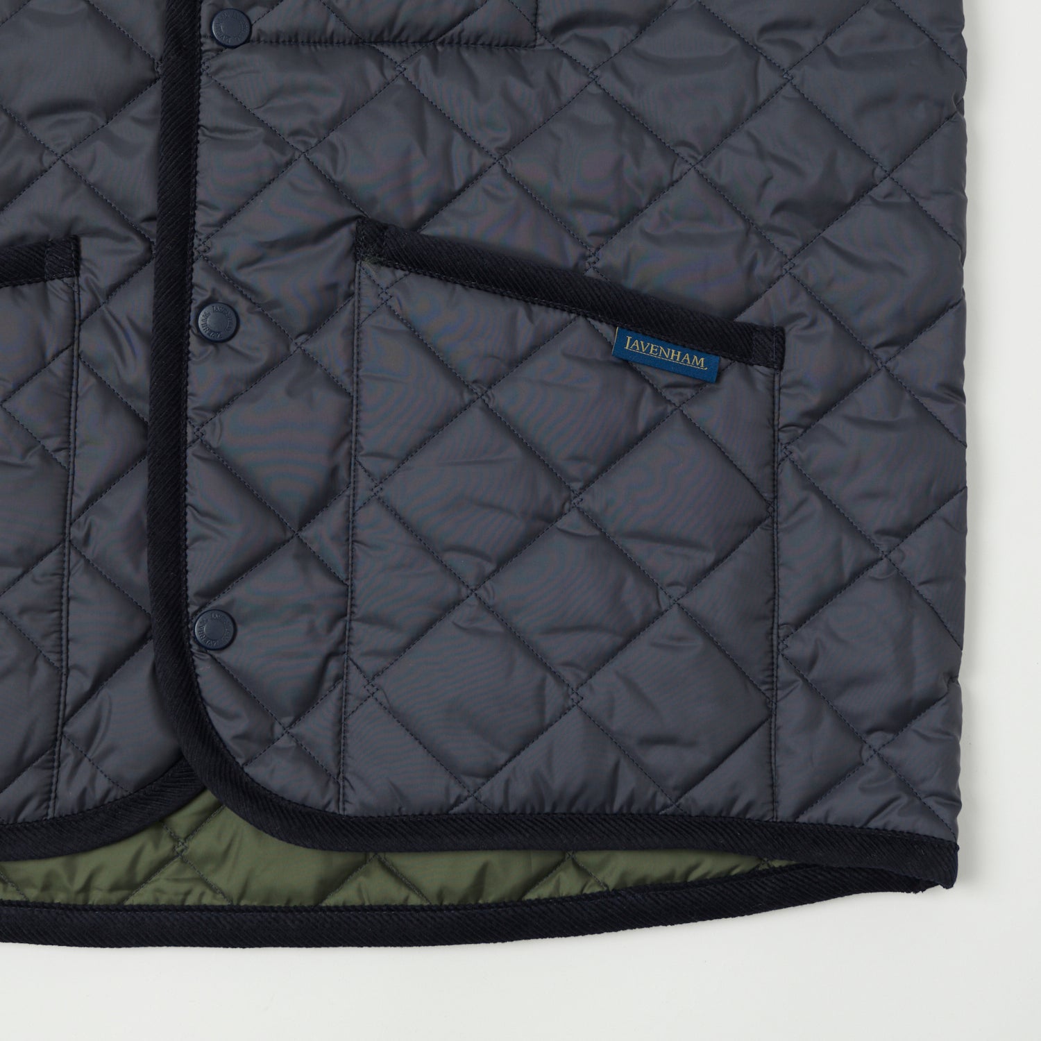Lavenham Thornham Quilted Gilet Jacket - Suffolk Navy/Olive Green - Lightweight Warm Vest for Outdoor Activities & Casual Wear