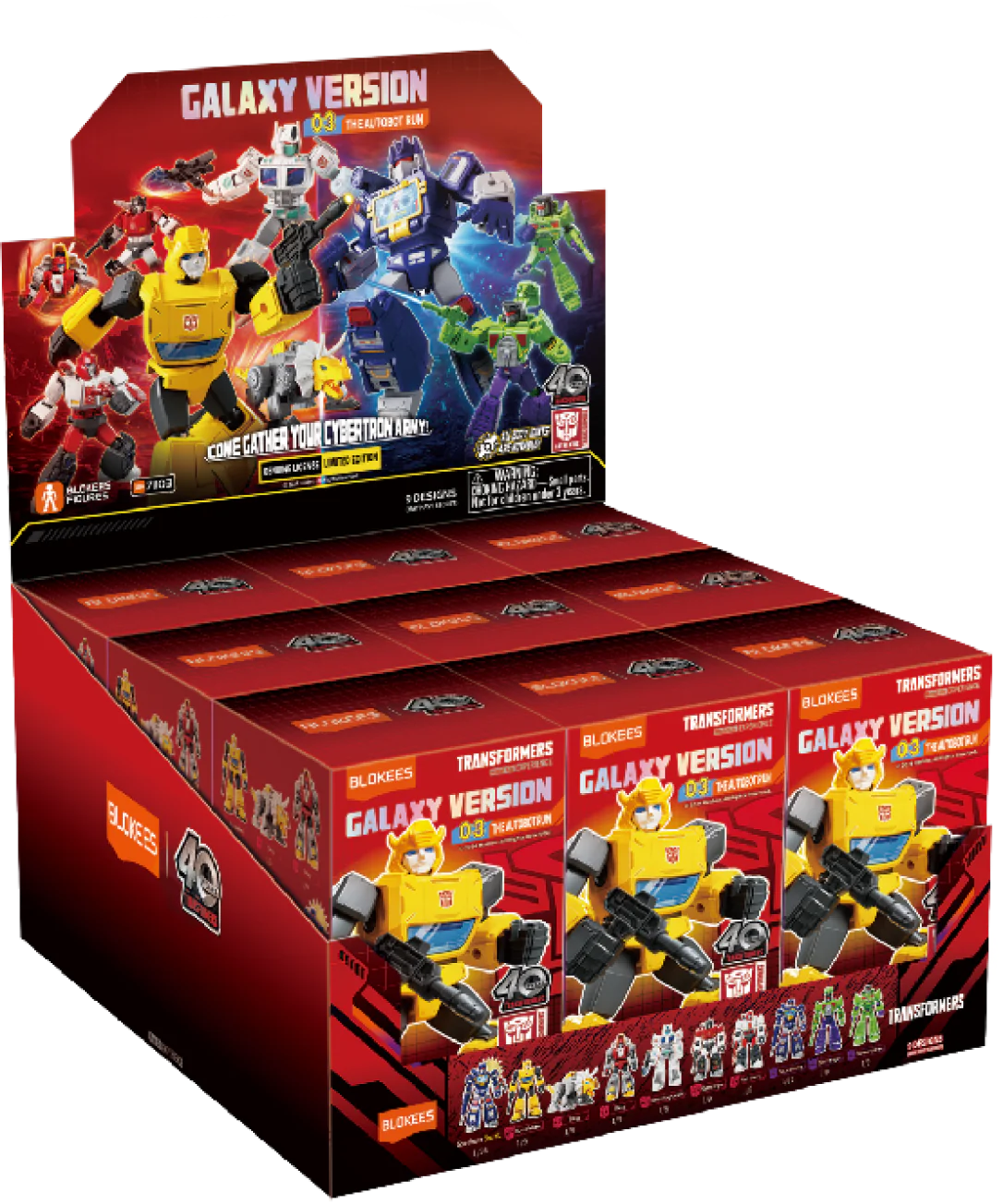 Blokees Transformers Model Kits - Galaxy Version #03 Autobot Run Mystery Box Set of 9 Collectible Action Figures | Perfect for Display, Gifts, and Transformers Fans Collection