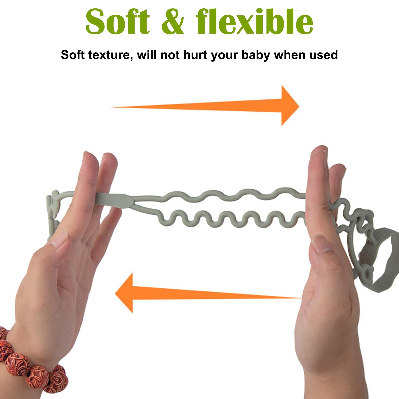 Baby Pacifier Teether Straps & Toy Bottle Harness - Adjustable Elastic Straps for Toddlers, Infants | Secure Toys to High Chair, Stroller, Car Seat for Safe Playtime