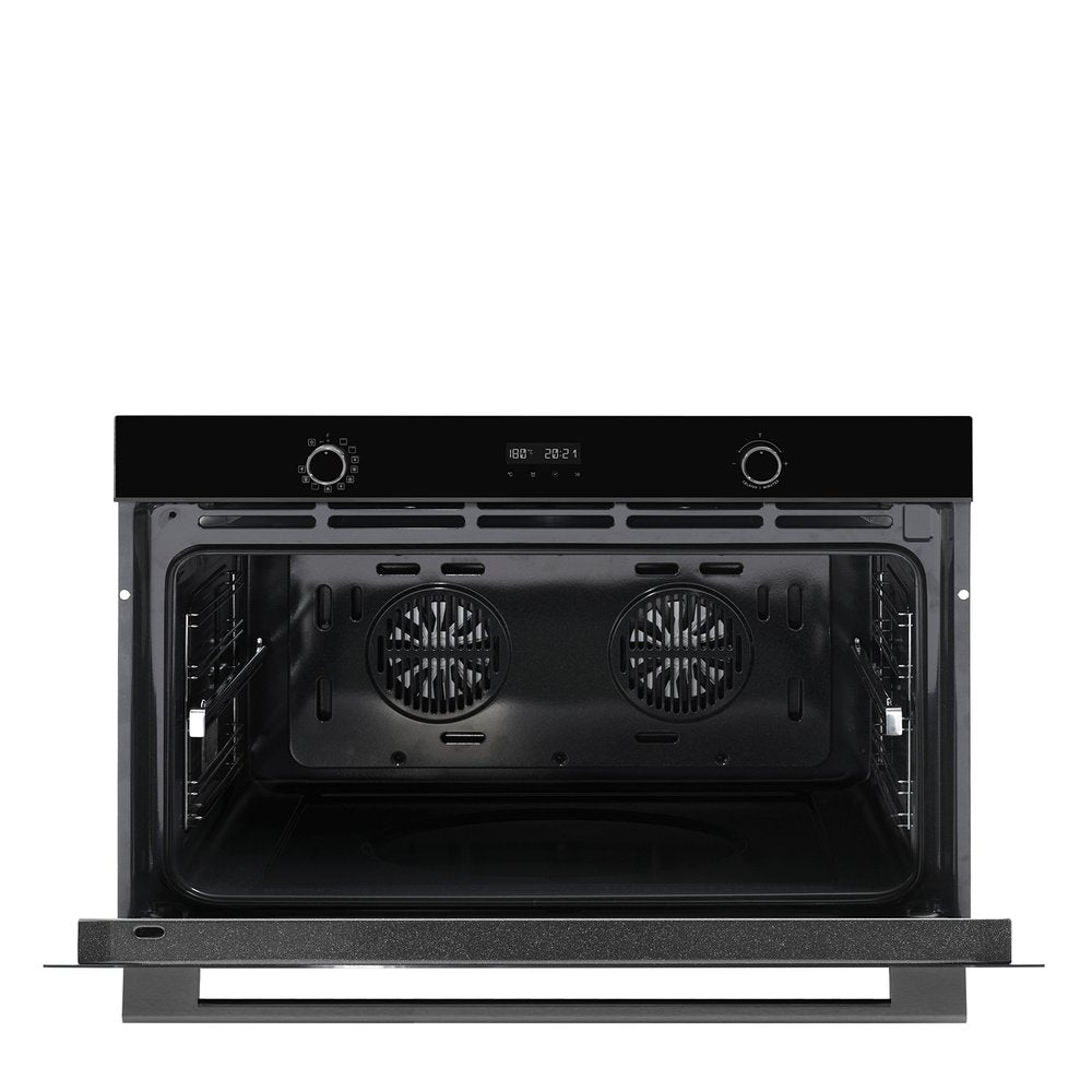 Omega 90cm 11-in-1 Multi-Function Built-In Oven with Air Fryer - Midnight Black (OBO9011AM) | Perfect for Baking, Roasting & Air Frying in Modern Kitchens