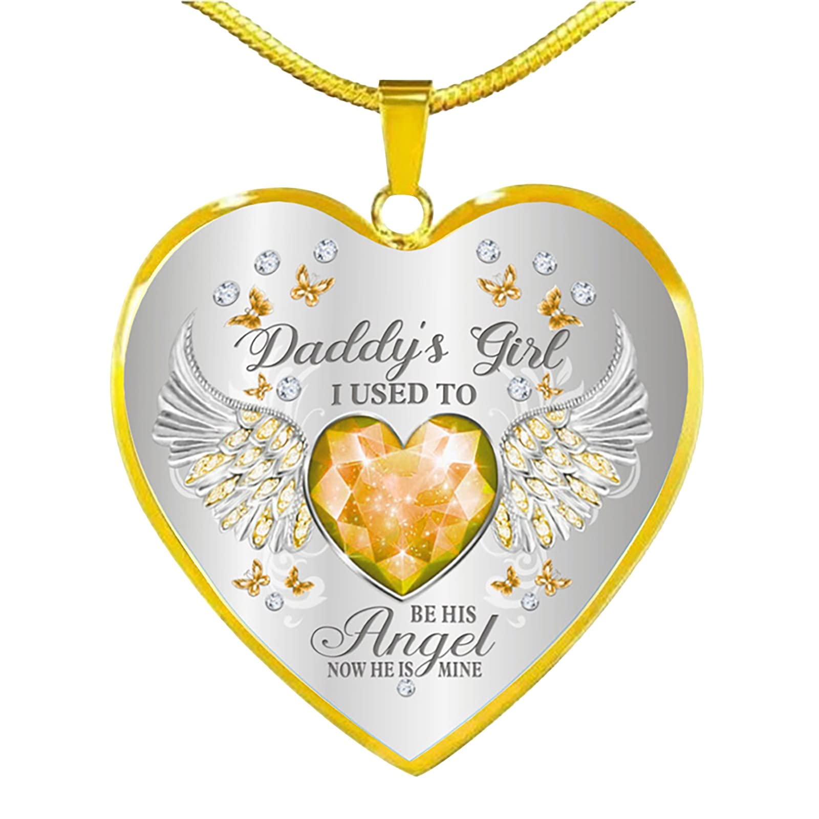 Angel Wing Memorial Necklace for Women - Heart Keepsake Pendant Jewelry Gift for Mom, Daughter, Wife & Best Friend | Sympathy, Birthday, Anniversary & Christmas Present | Sterling Silver One Size