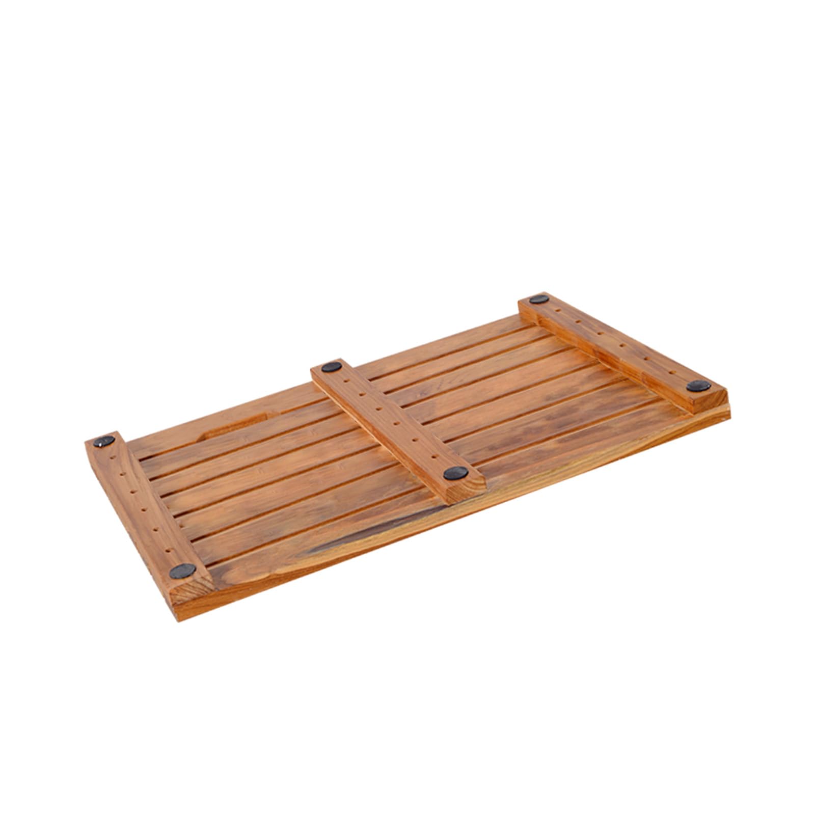 Teak Wood Bath Mat - Non-Slip Shower Mat for Bathroom - 23.6x15.7 Inch - Spa & Home Decor