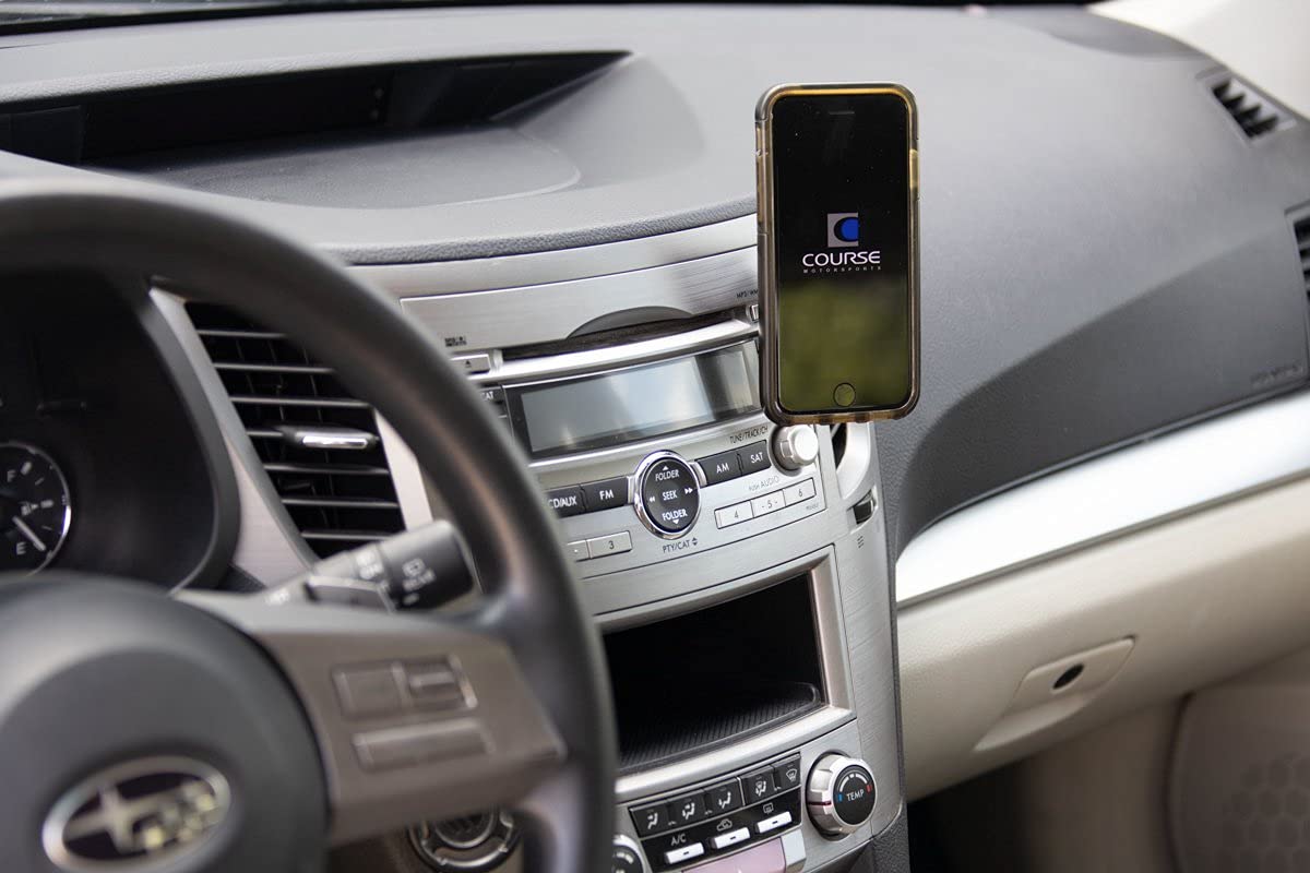 Course Motorsports DirectFit Wireless Charging Car Phone Mount - Automatic Gripping Phone Holder for Subaru Outback/Legacy (2010-2014) | Tan | Hands-Free Charging for Safe Driving & GPS Navigation