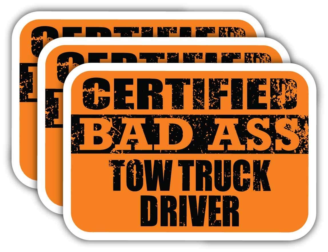 Certified Tow Truck Driver Stickers - 3M Vinyl Decal for Cars & Laptops - Funny Job Gift