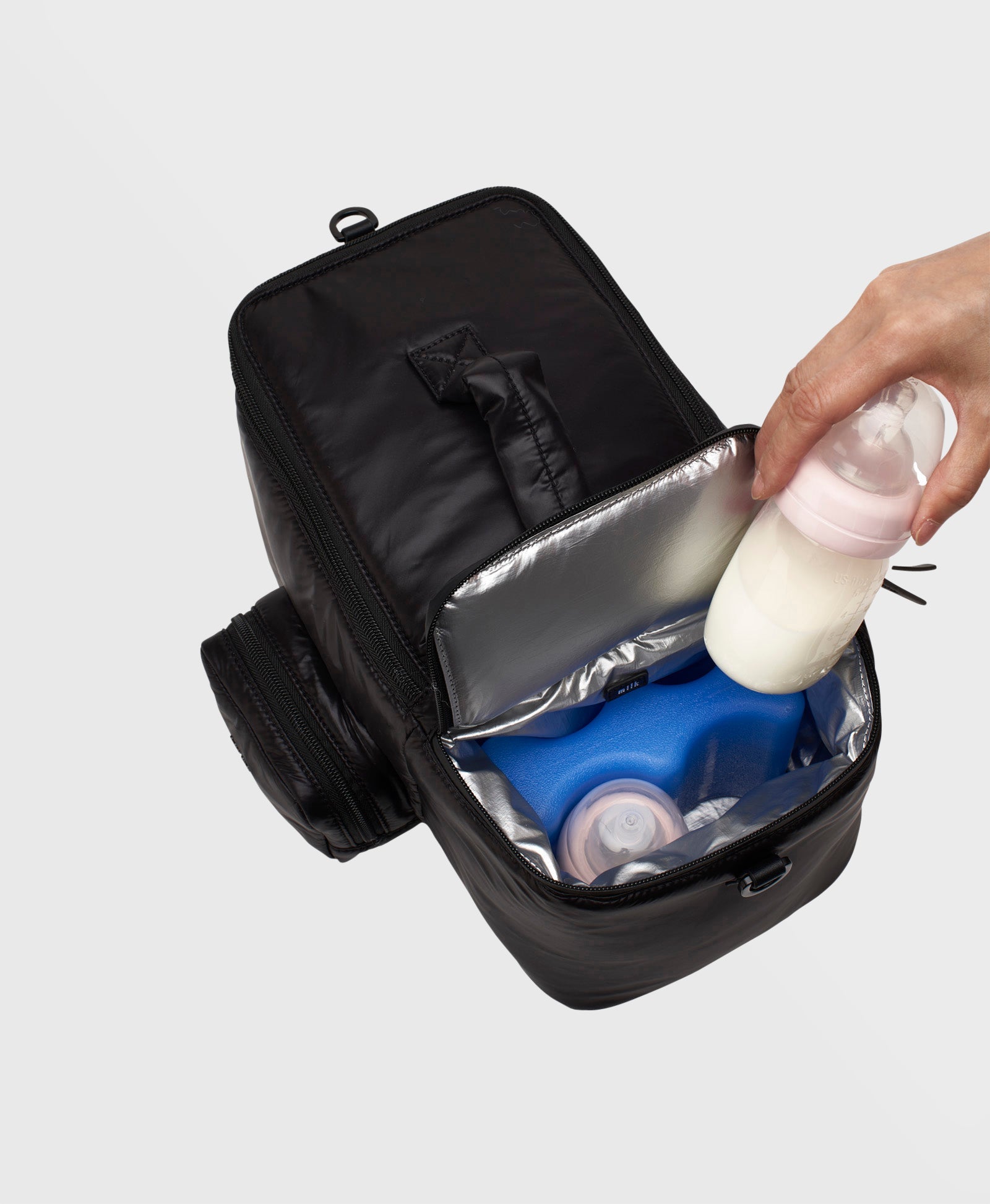 Ultra Lightweight Convertible Insulated Baby Pump Bag - Black | Perfect for Breastfeeding Moms On-The-Go, Work & Travel