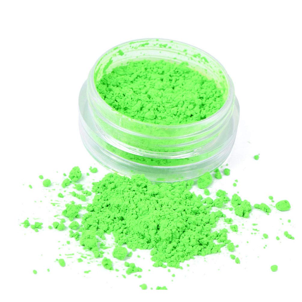 Delgoash 12 Colors Neon Nail Powder Pigment Set - Vibrant Fluorescent Eyeshadow & Nail Art Glitter Dust for Gradient & Iridescent Designs - Perfect for DIY Nail Art, Salon Use, and Creative Makeup Looks