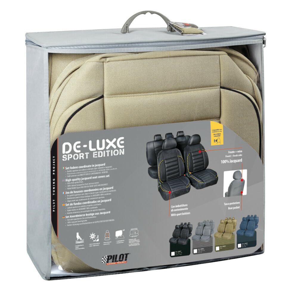 Premium Lampa 54803 Sports Edition Luxury Car Seat Covers - Waterproof & Breathable for SUVs, Trucks & Sedans - Perfect for Road Trips, Commuting & Car Enthusiasts