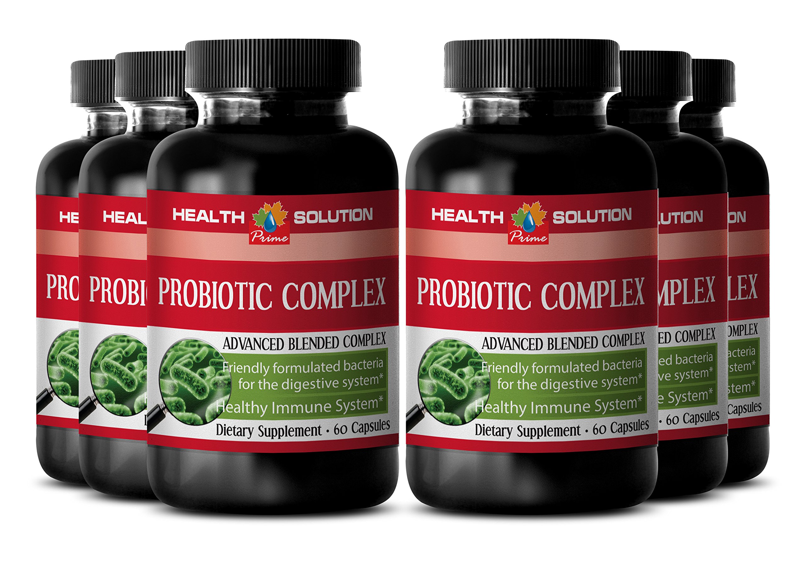 Probiotic for Mood & Digestive Health - 550MG Probiotic Complex Supplement (6 Bottles) - Supports Gut-Brain Balance & Daily Wellness