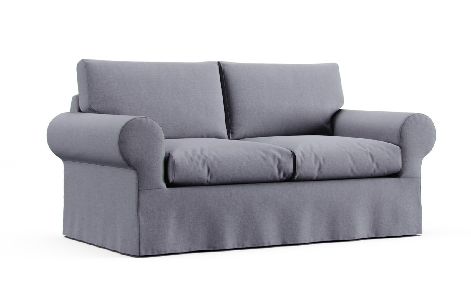 Custom Ektorp Loveseat Cover for IKEA Ektorp 2-Seater Sofa | Medium Grey Replacement Slipcover | Durable & Washable Fabric | Perfect for Living Room, Bedroom or Office