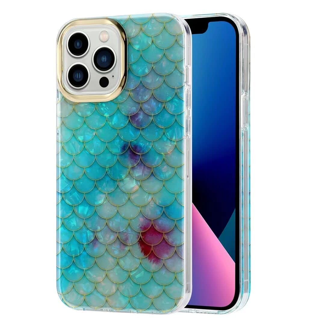Luxury Bling Fish Scale Shockproof iPhone 11 Case - Flexible Protective Cover with Sparkling Plating (Green) for Women Girls - Perfect for Parties, Dating & Everyday Use