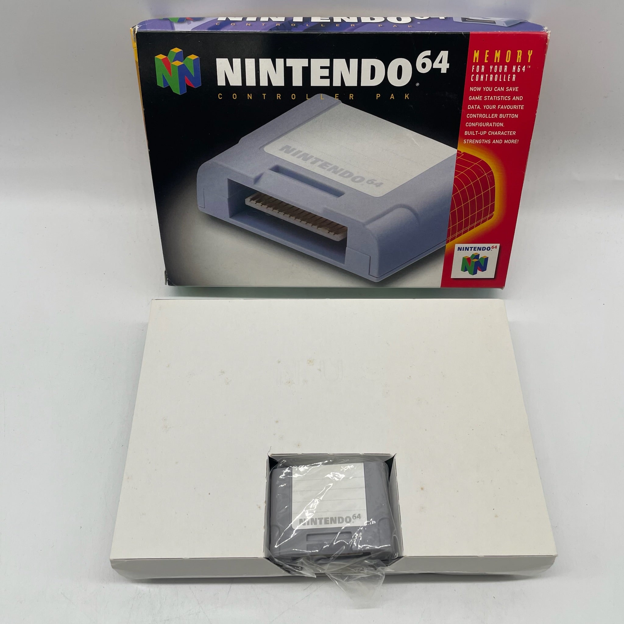 Original Nintendo 64 N64 Controller Pak - Official Memory Card for Game Saves - Compatible with PAL Region Games - Perfect for Retro Gaming & Collectors