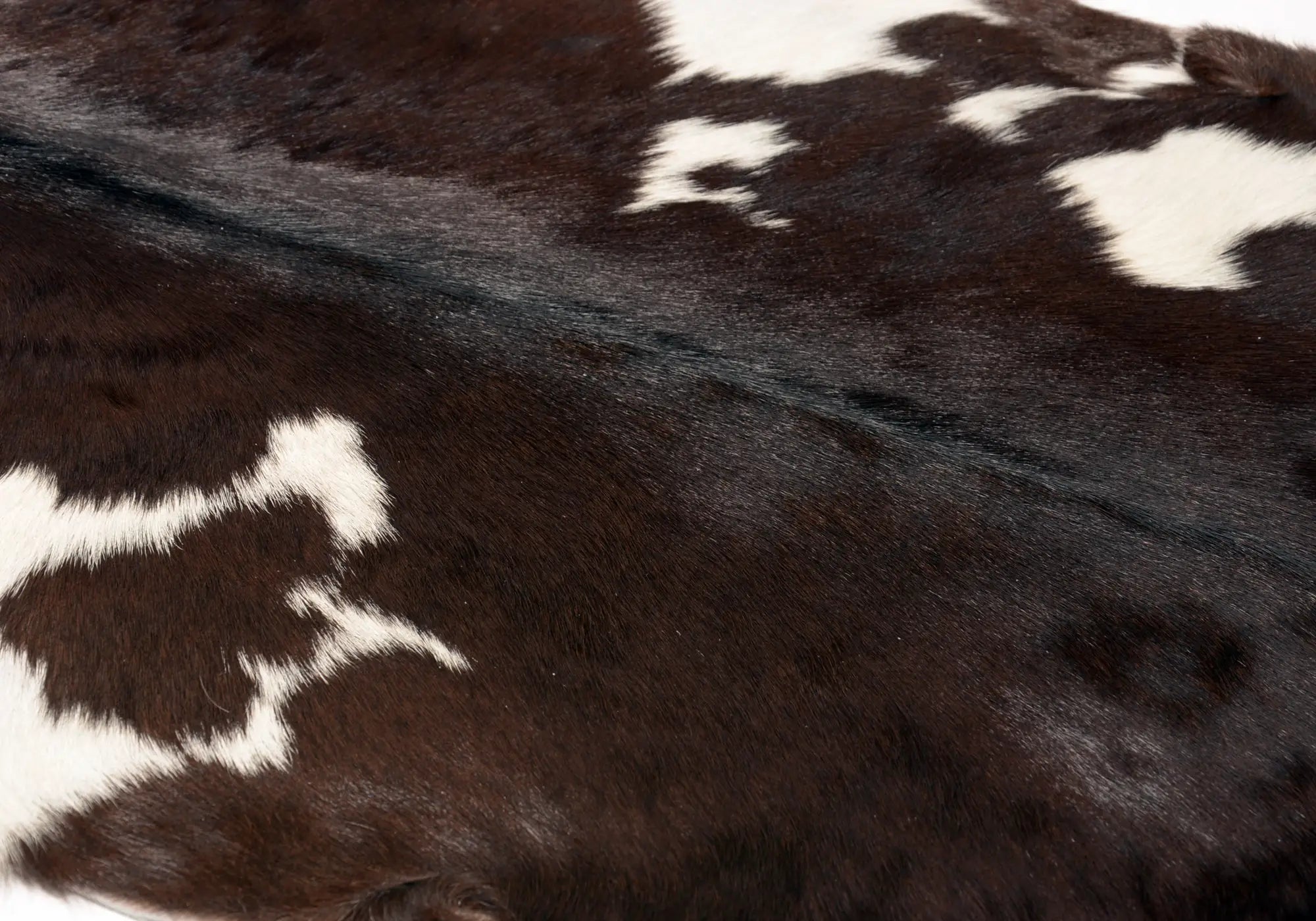 Premium Natural Goat Skin Leather - Dark Chocolate & White Color - Perfect for Handbags, Wallets & DIY Craft Projects