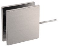 CRL SGC186SB Satin Brass Square Wall Mount Movable Transom Clamp - Heavy Duty Window Hardware for Glass Doors & Partitions - Perfect for Commercial Buildings & Home Renovations