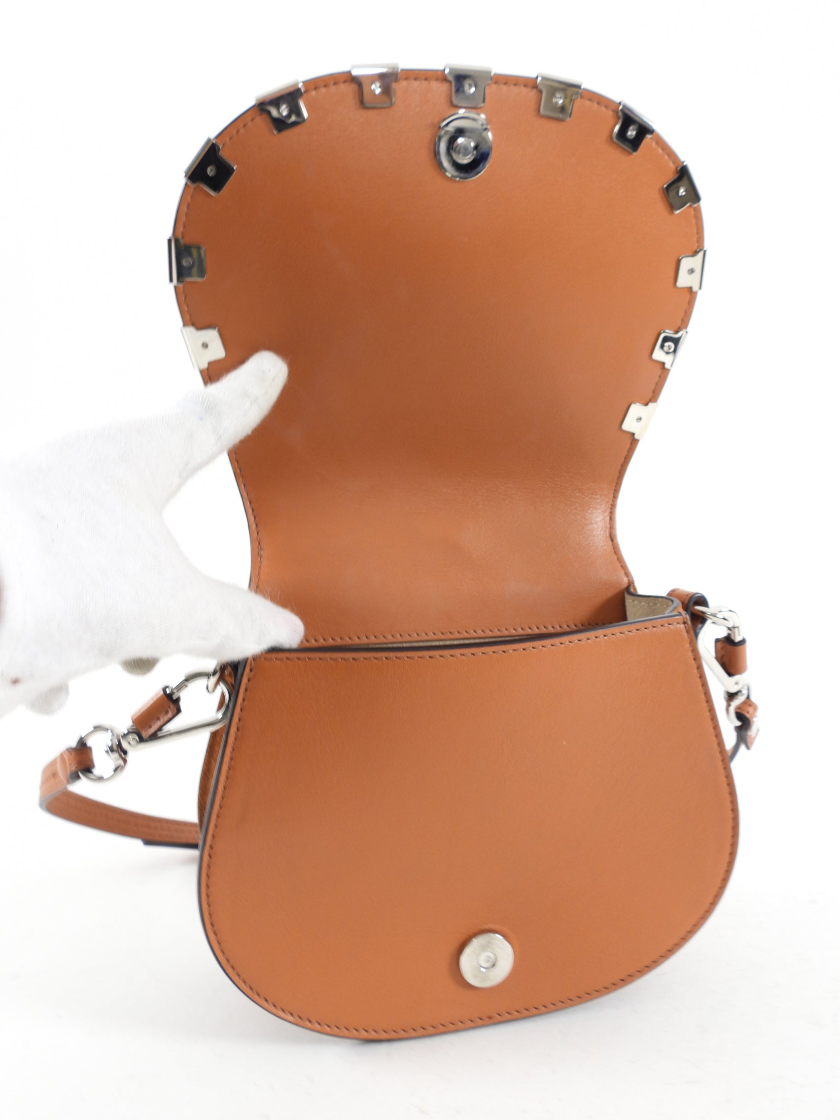 Chloe Silver and Tan Nile Bracelet Two-Way Handbag - Stylish Crossbody & Shoulder Bag for Women | Perfect for Work, Travel & Evening Out