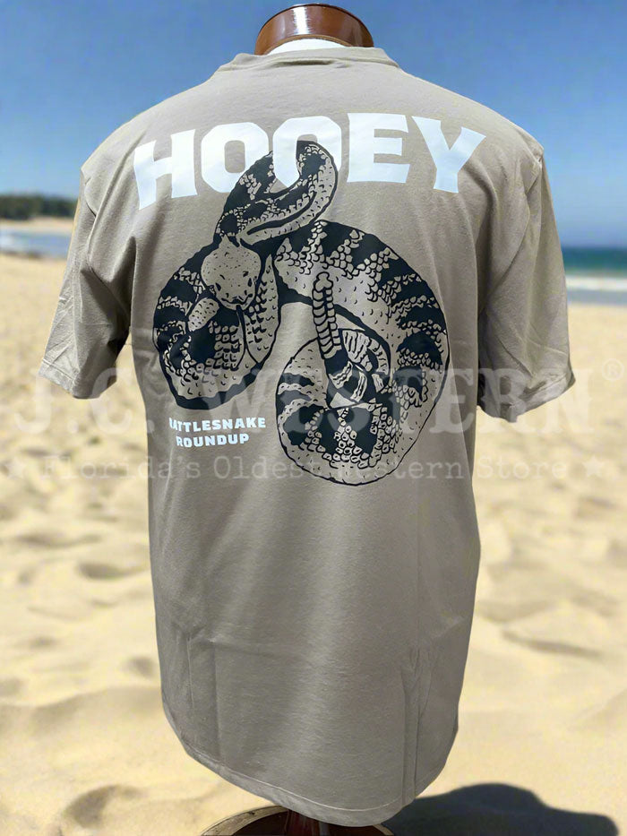 Hooey HT1892BR Rattlesnake Roundup T-Shirt for Men - Shitake Brown - Western Style Casual Tee for Outdoor Adventures, Rodeo & Country Events