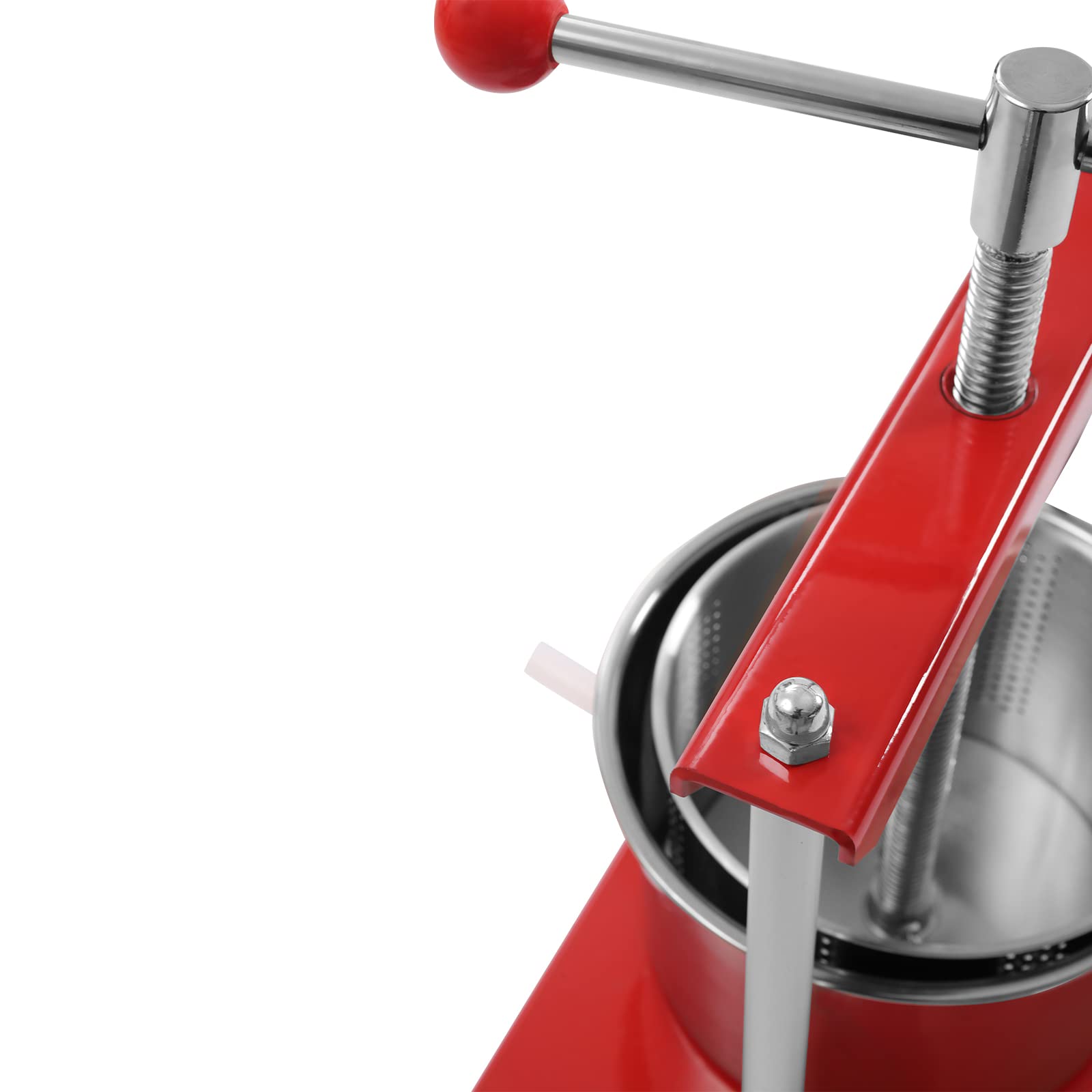 LOYALHEARTDY 1.6 Gallon (6L) Stainless Steel Fruit Wine Press - Manual Grape Crusher for Homemade Wine, Juice, Tinctures | Includes Filter Bag & T-Handle | Perfect for Apples, Berries, Herbs, Vegetables & Cheese Making | Home Brewing, Winemaking, DIY Kitchen Tool
