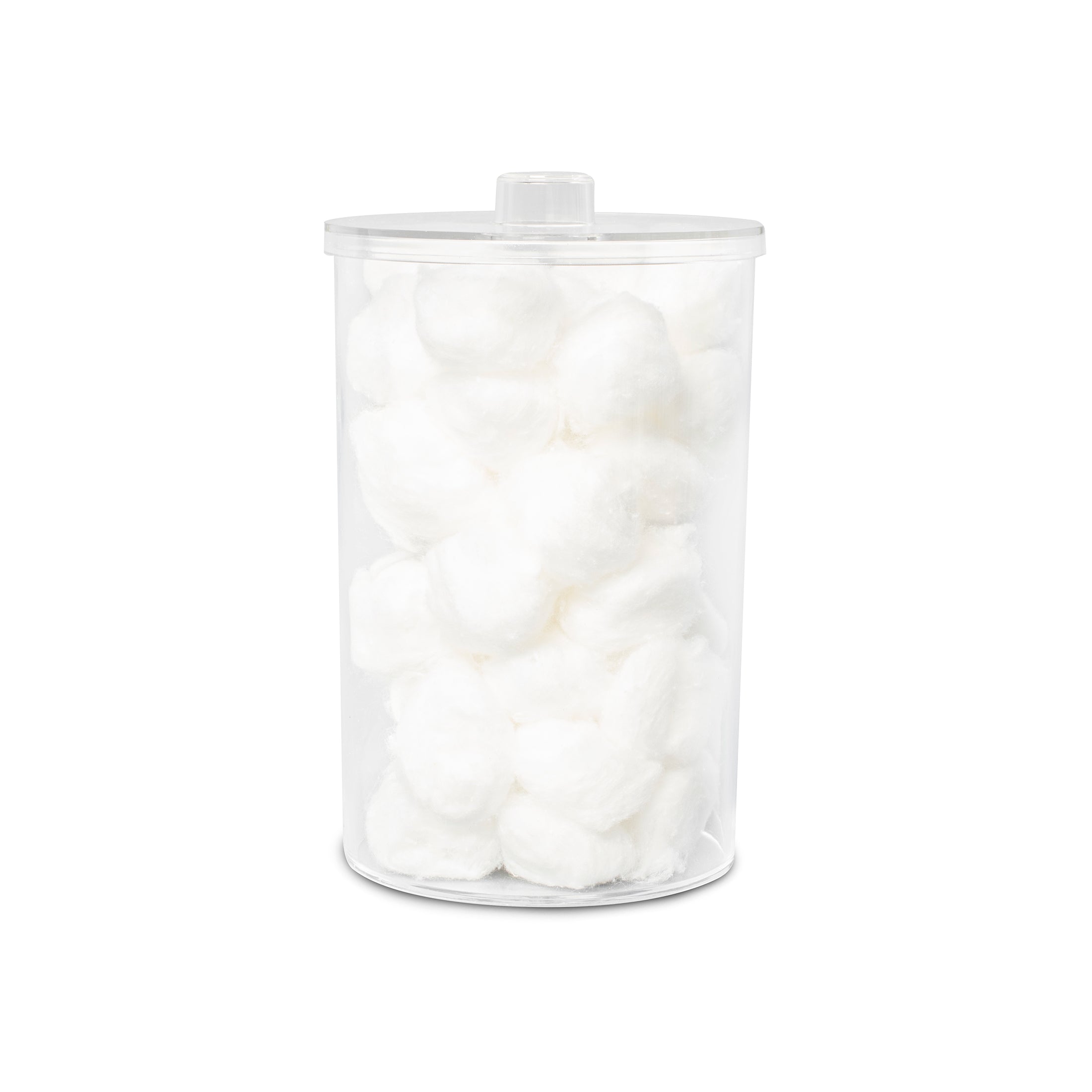 Clear Acrylic Apothecary Jar with Airtight Lid - 16oz Glass-Like Storage Container for Bathroom, Kitchen & Pantry Organization - Perfect for Cotton Balls, Q-Tips, Spices & Candy Display