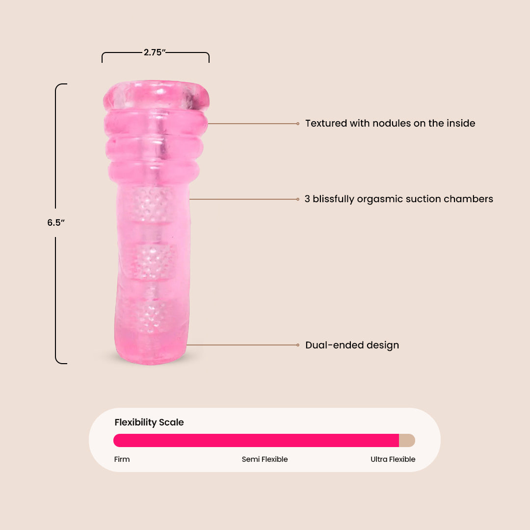 CalExotics Sue Johanson® Super Head Honcho® Stretchy Male Masturbator - Premium Silicone Stroker for Enhanced Pleasure & Solo Play | Perfect for Discreet Adult Toys Collection & Personal Relaxation