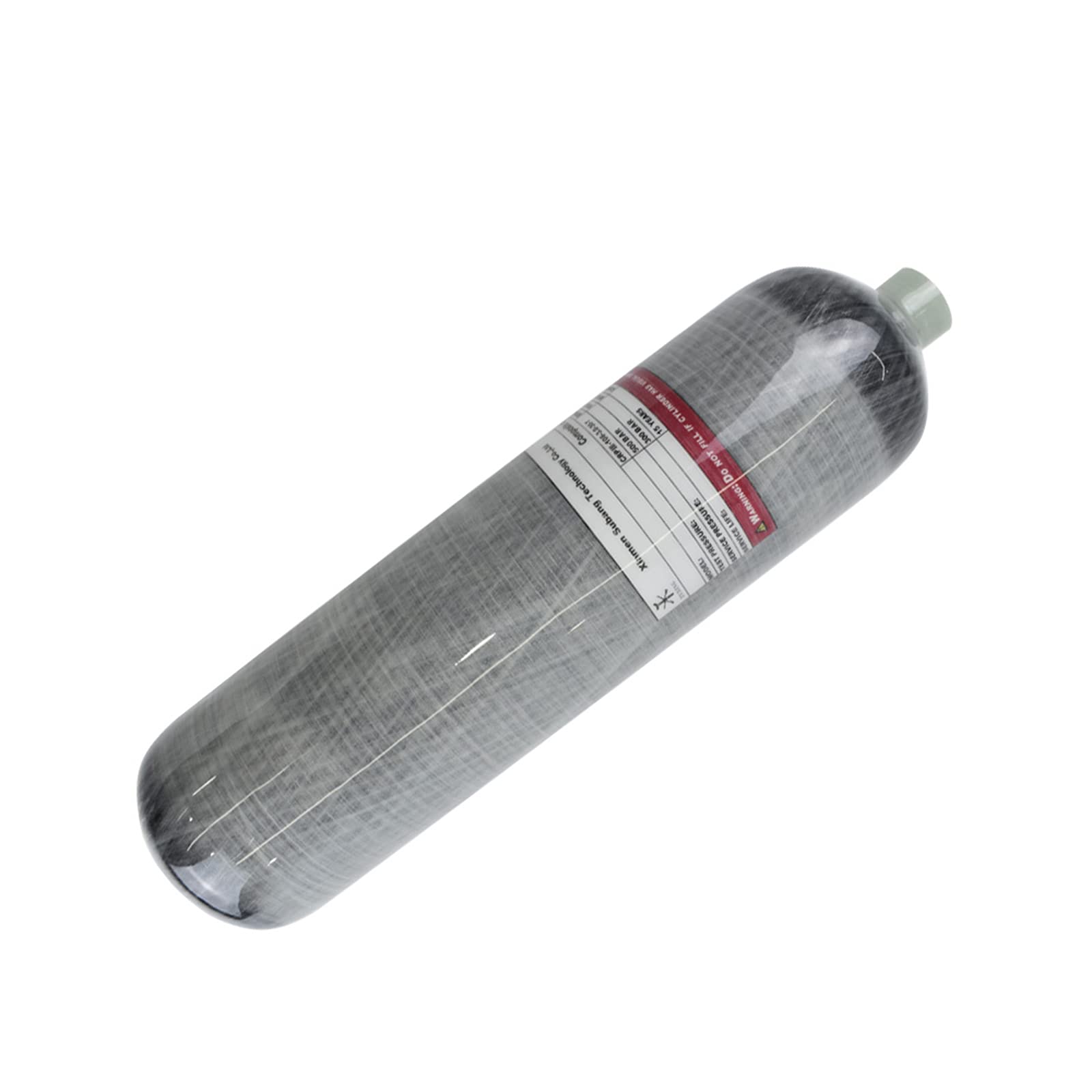 TUXING 4500psi Carbon Fiber Air Tank 3L (Empty) & PCP Paintball Filling Station with Pressure Gauge Valve - High Pressure Scuba Tank for PCP Air Rifles, Paintball Guns & Diving - Perfect for Outdoor Sports, Hunting & Underwater Adventures