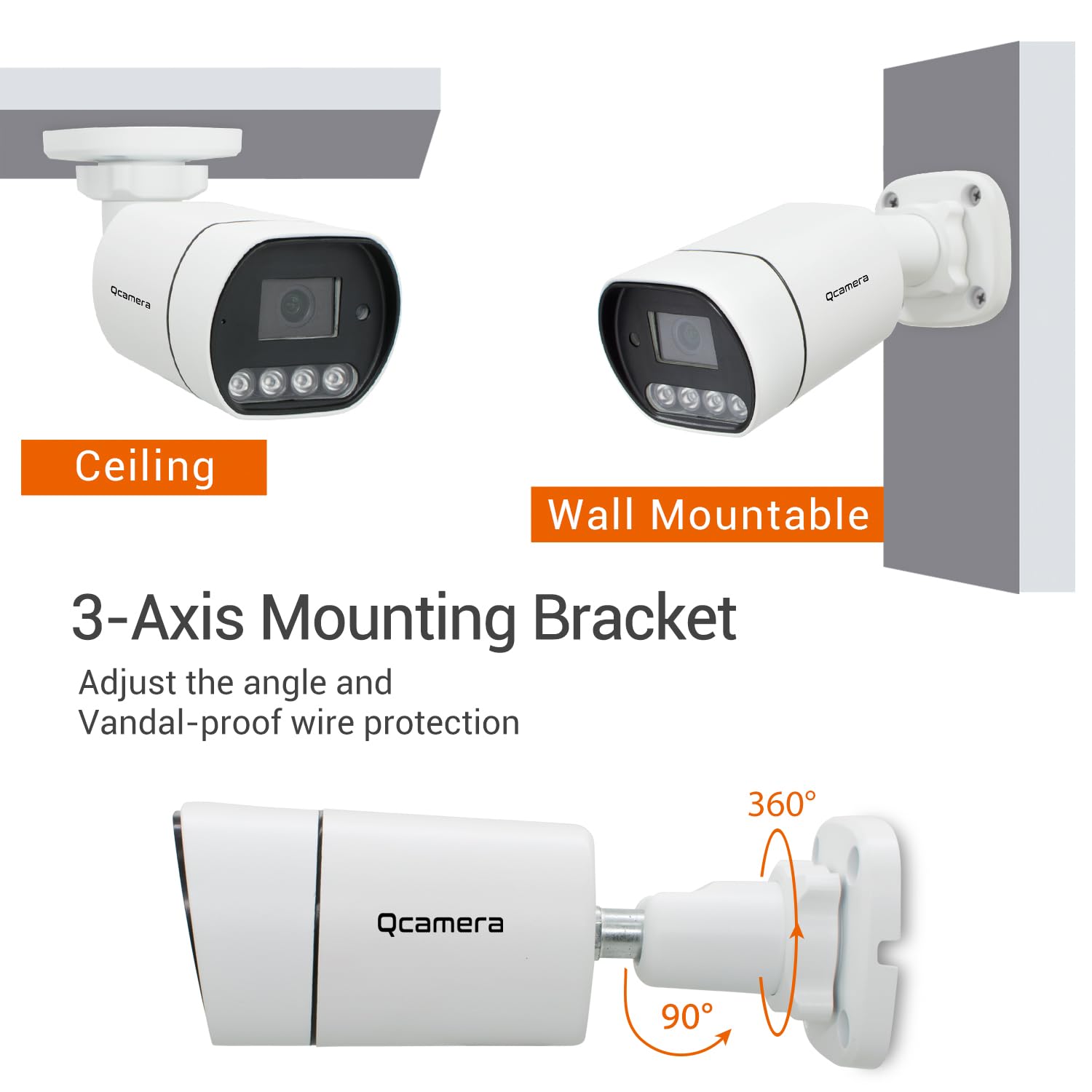 1080P 2MP Outdoor Bullet Security Camera - 4-in-1 Hybrid TVI/CVI/AHD/CVBS Analog CCTV, Wired Surveillance Camera with 2.8mm Lens, IP67 Waterproof, 100ft IR Night Vision & 4 LEDs - Ideal for Home, Business & Property Security Monitoring