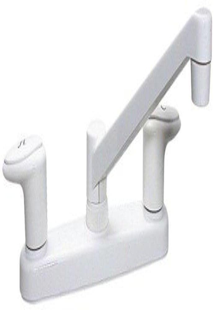 Phoenix R5077-I 8 Inch White Kitchen Faucet - High Arc Pull Down Sprayer, Single Handle Stainless Steel Sink Faucet for Modern Kitchen & Bathroom Renovation