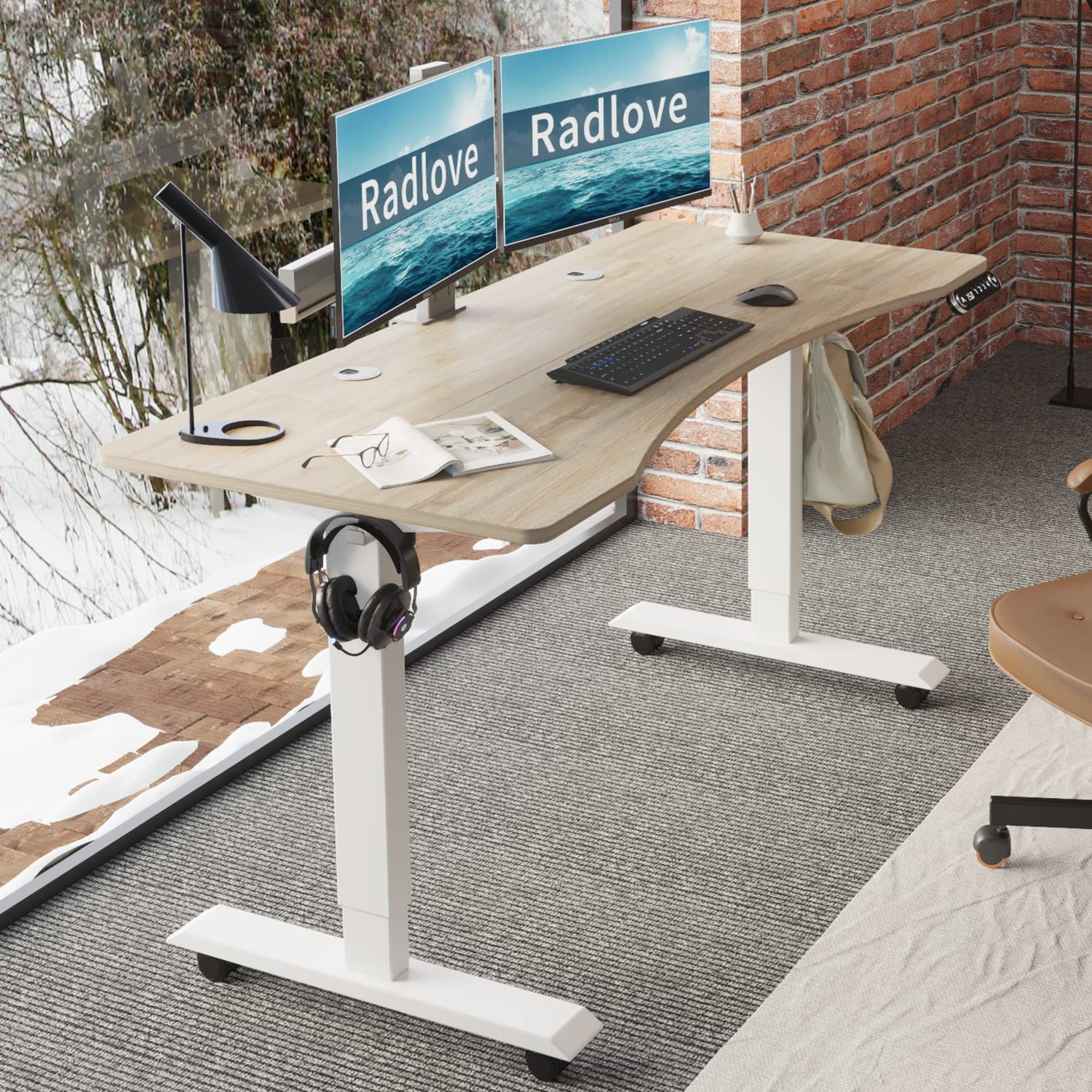 Height Adjustable Electric Standing Desk 55
