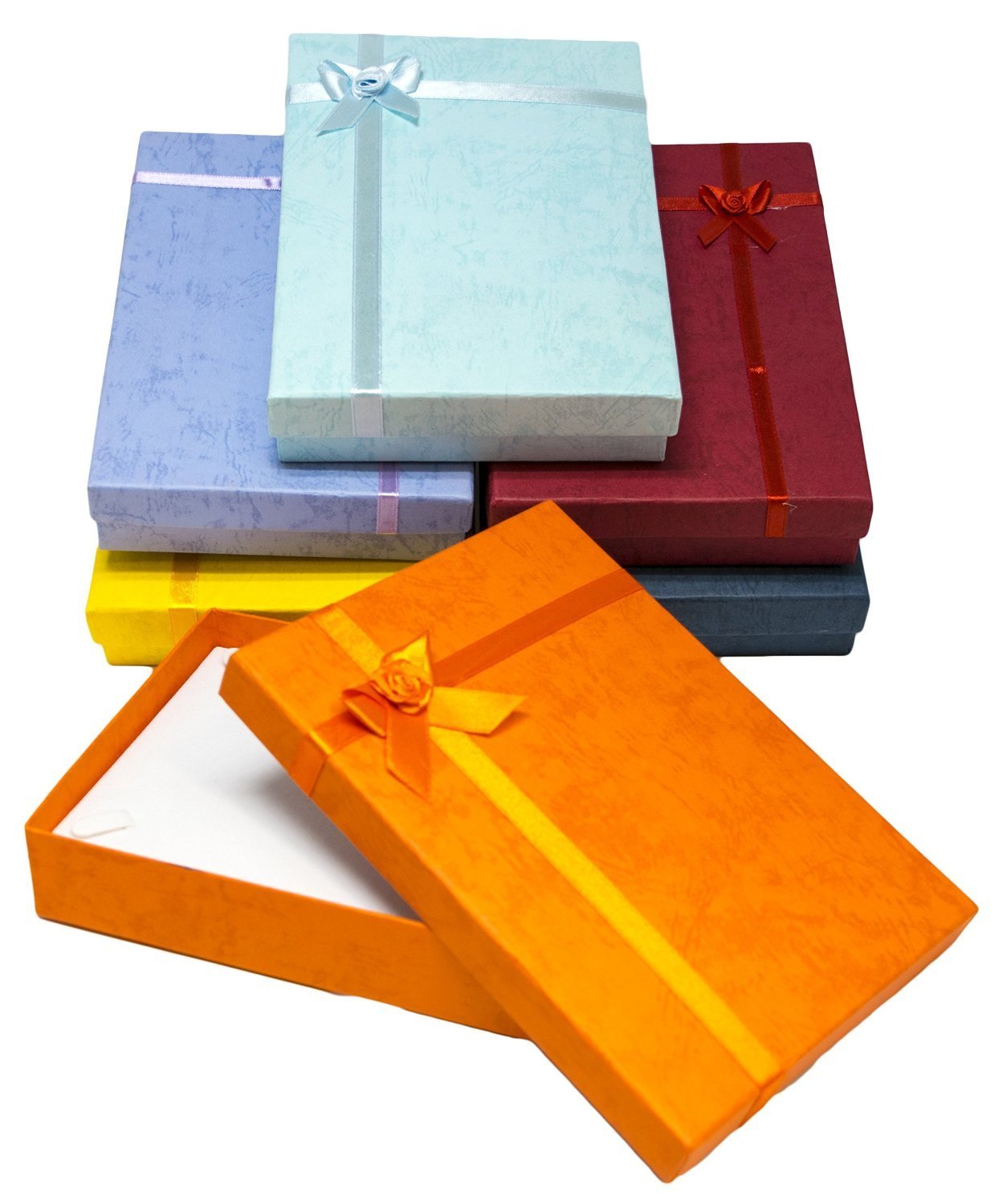 Elegant Jewelry Gift Boxes with Rosebug Bows - 5