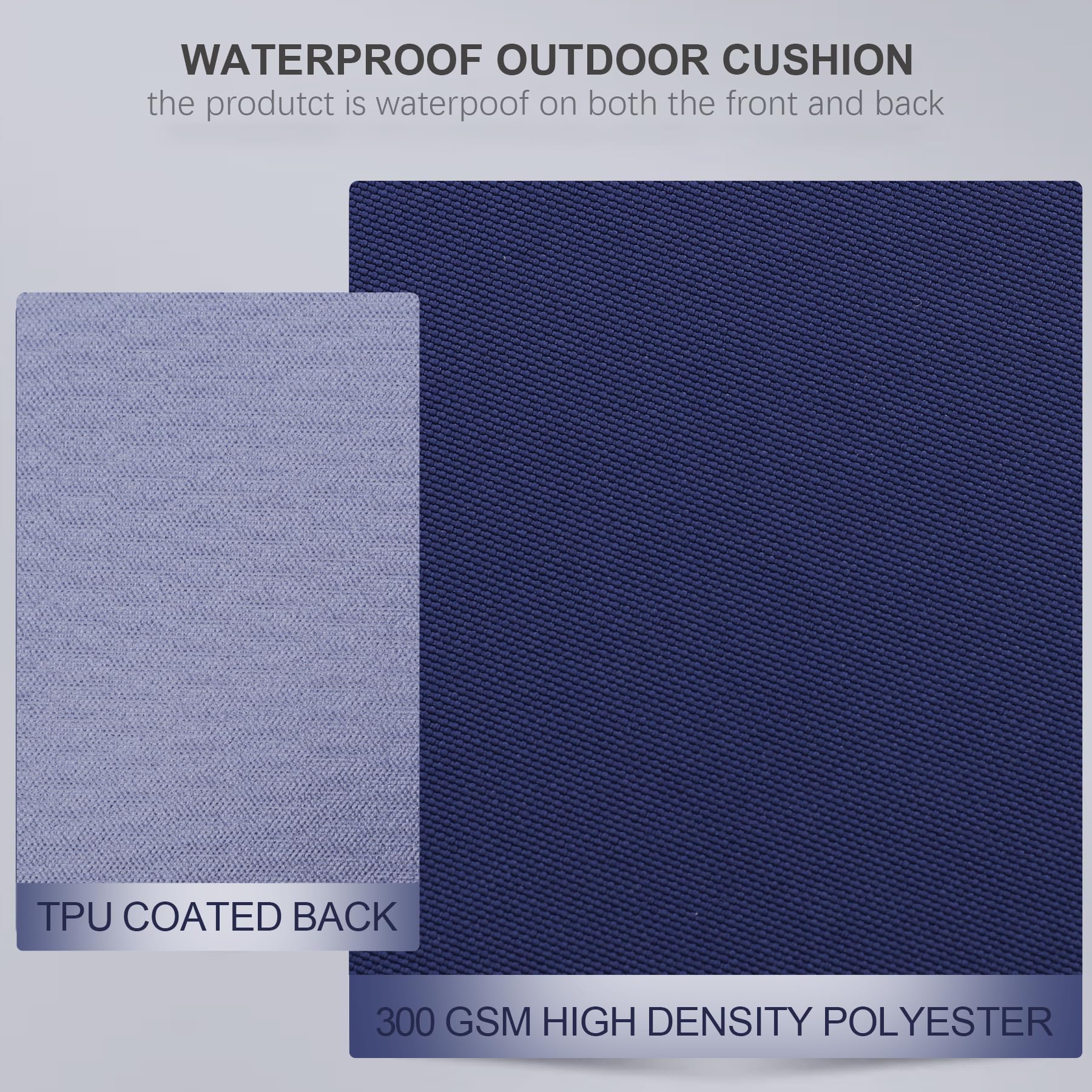 Favoyard 19x19 Inch Outdoor Chair Cushions Set of 4 - Waterproof Patio Furniture Cushions with Hidden Zipper & Straps, Fade Resistant for 3 Years - Perfect for Dining Chairs, Garden Seating, Poolside Lounging and Backyard Relaxation